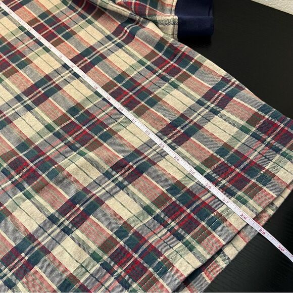 ✨ J. Crew Men’s Plaid Long Sleeve Polo Shirt Double Knit Jacquard Large Sweater - Picture 11 of 11